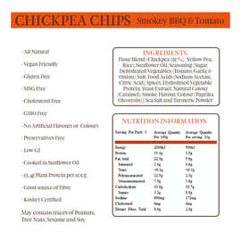 Bains Wholefoods Chickpea Chips Smokey BBQ & Tomato 100g
