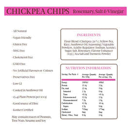 Bains Wholefoods Chickpea Chips Rosemary, Salt & Vinegar 100g