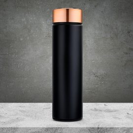 Stainless Steel Cylinder Travel Bottle Black