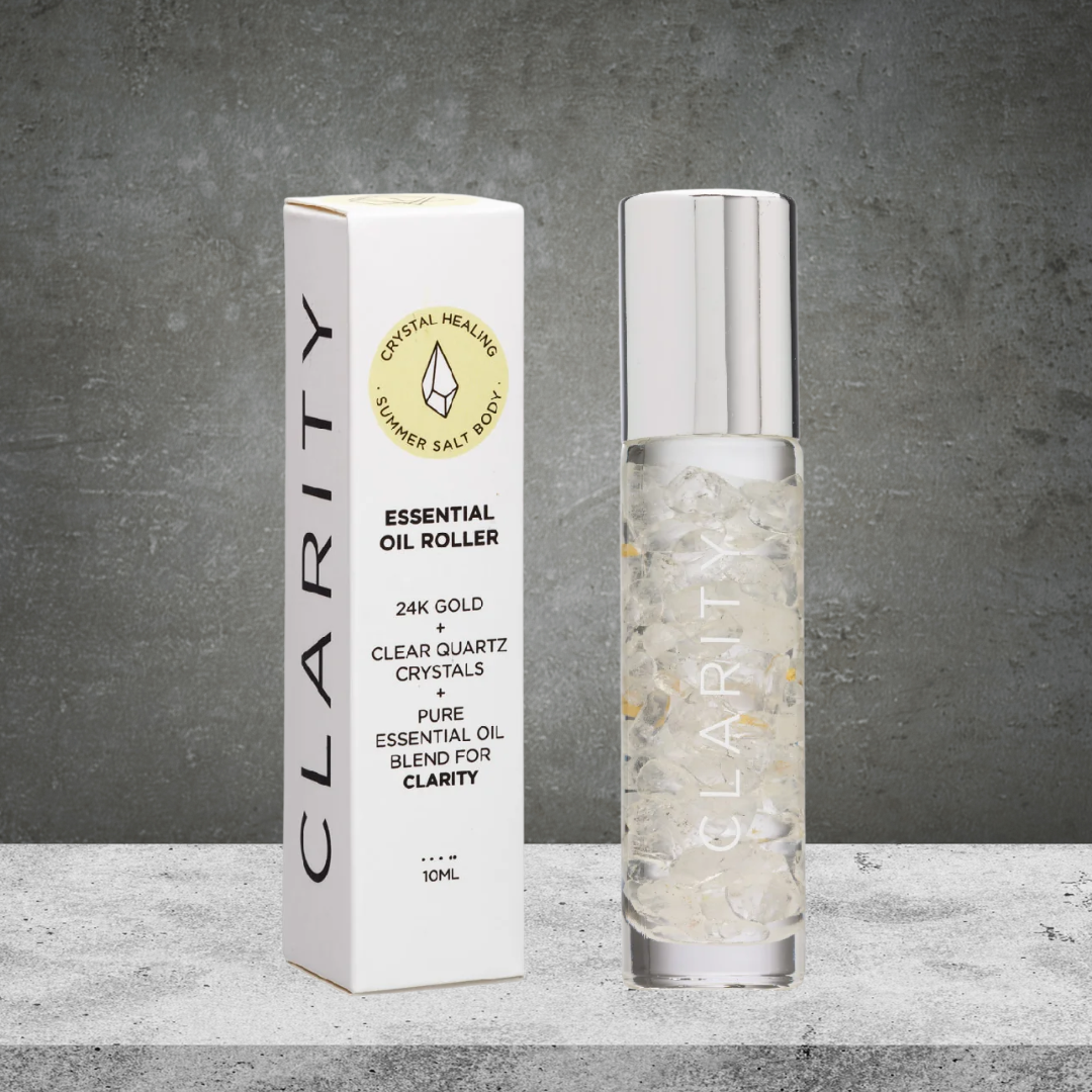 Summer Salt Body Clarity Clear Quartz Essential Oil Roller 10ml