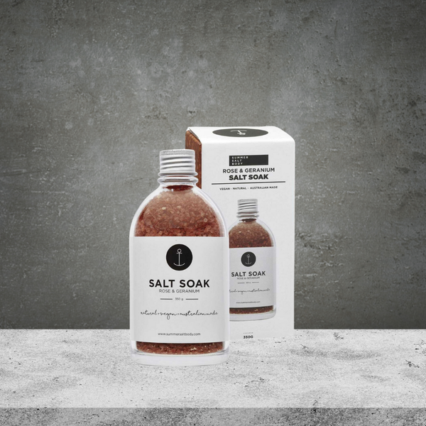 Summer Salt Body Salt Rose & Geranium Soak 350g