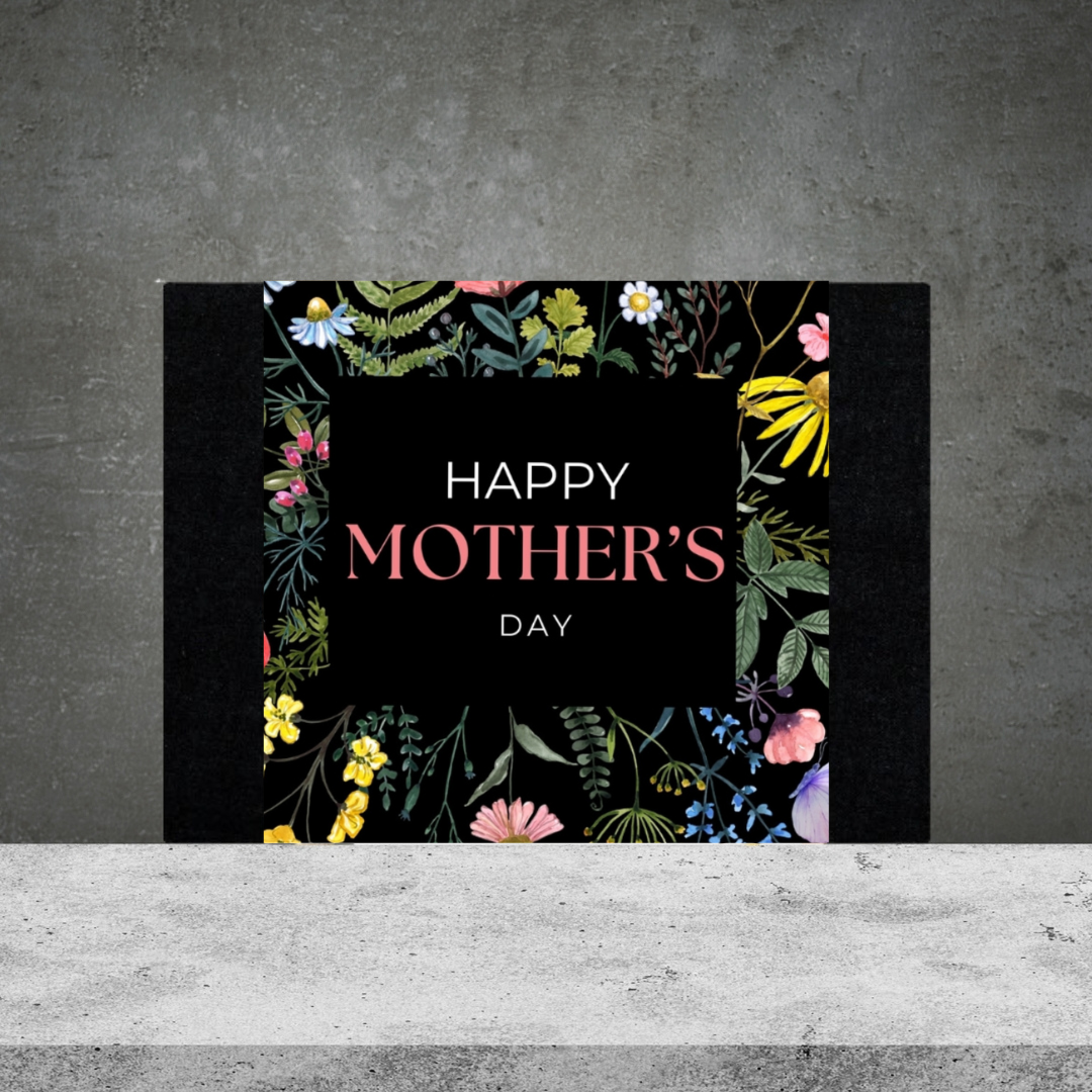 Happy Mother's Day Box Design (Black)