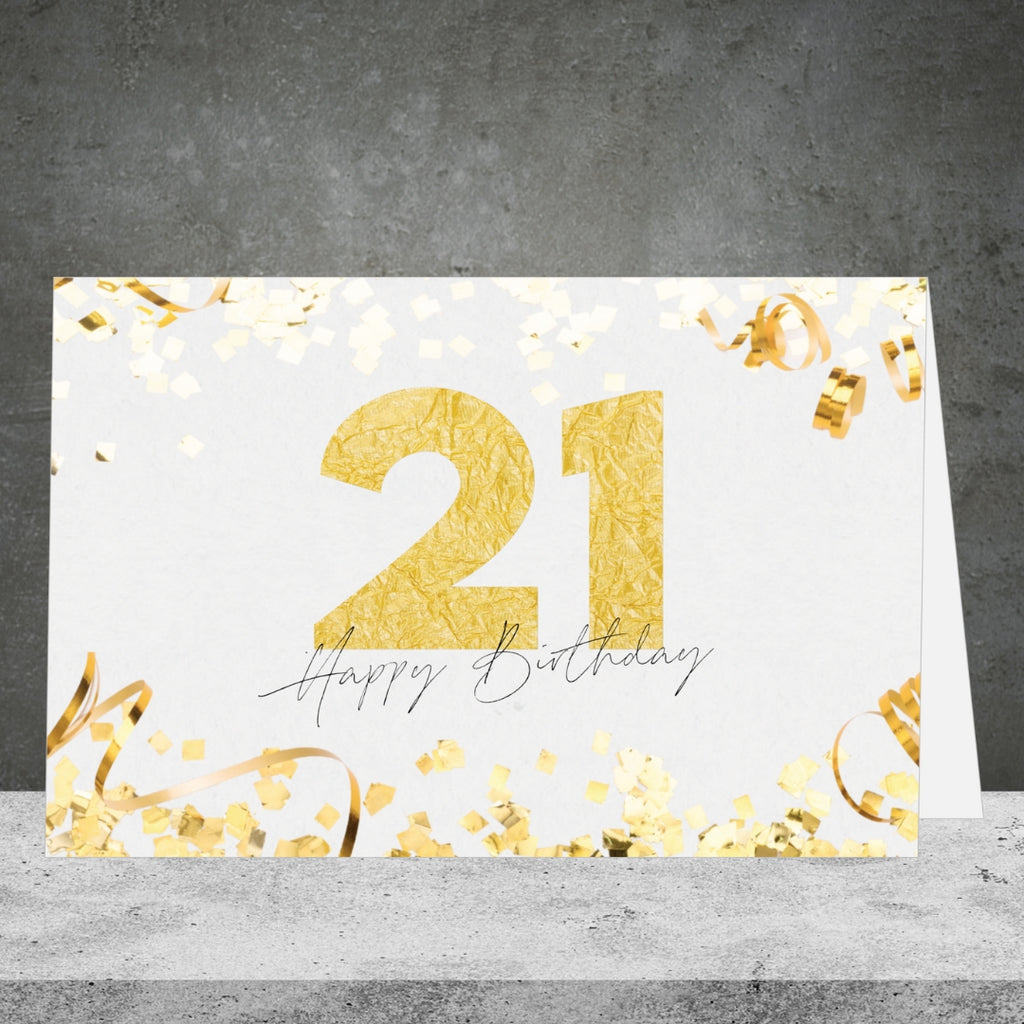 21st Birthday Greeting Card