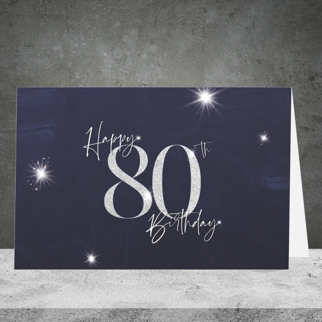 80th Birthday Greeting Card