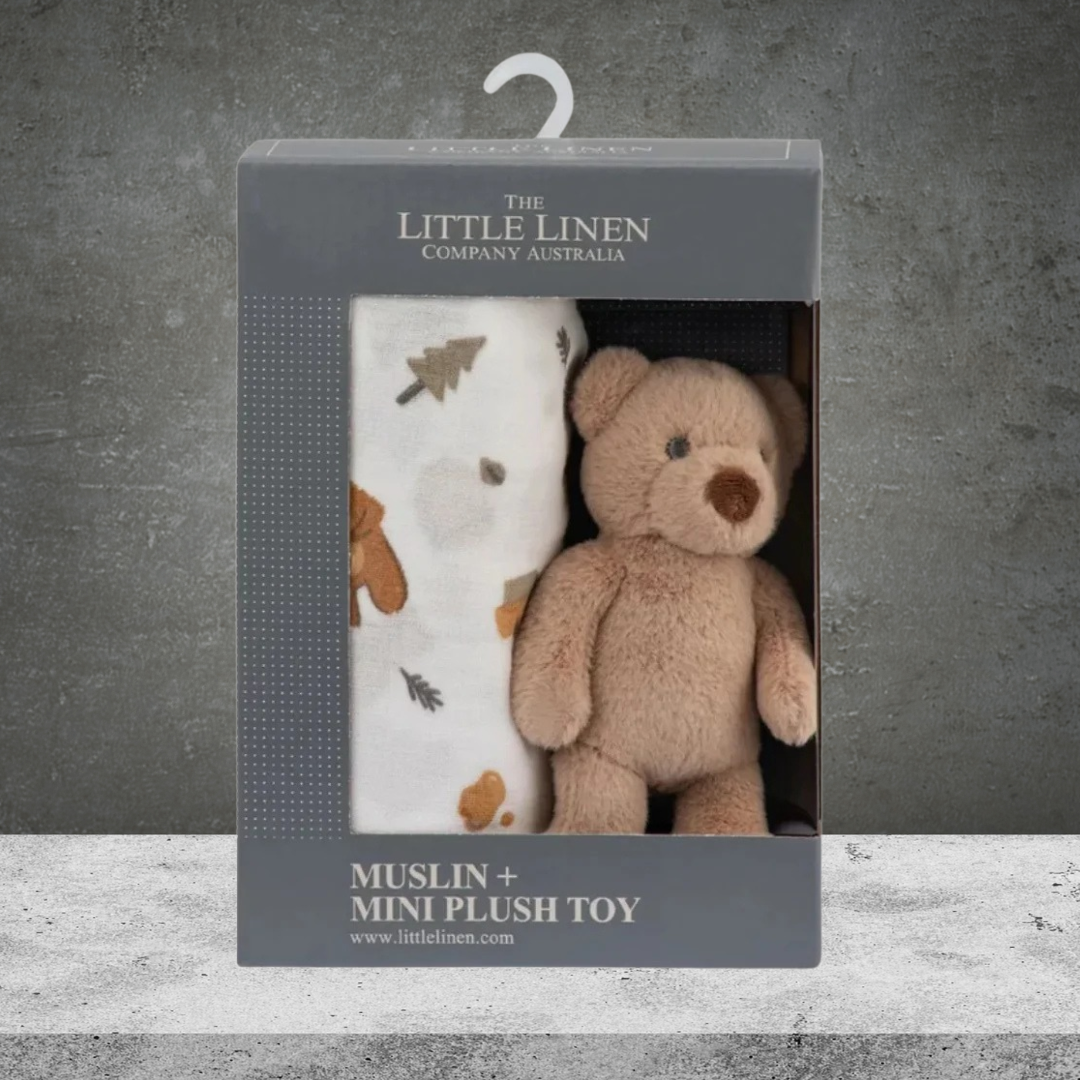 TLCC Soft Plush Toy Baby Muslin Wrap Nectar Bear