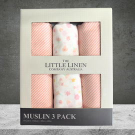 TLLC Muslin 3Pk Prints - Ballerina Bunny