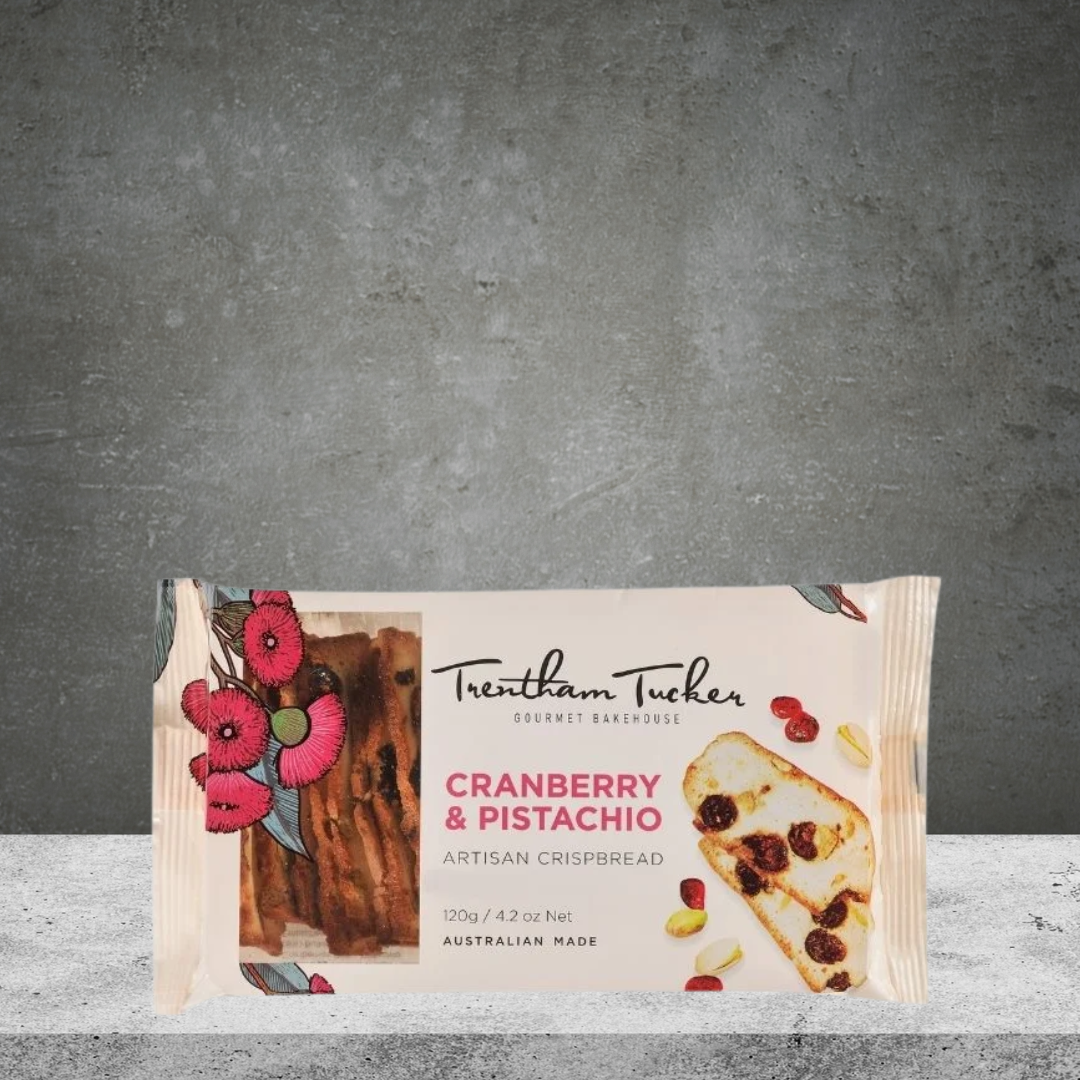 Trentham Tucker Cranberry & Pistachio Crispbread Cello Pack 120g