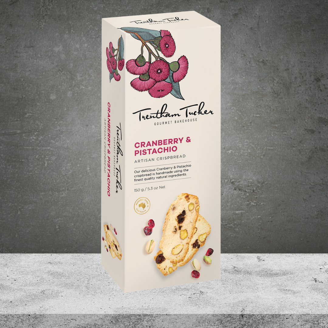 Trentham Tucker Cranberry & Pistachio Crispbread Gift Boxed 150g