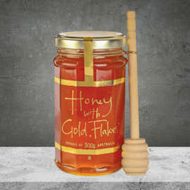 Ogilvie & Co Honey with Gold Flakes + Dipper 300g
