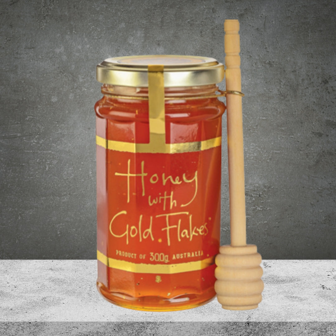 Ogilvie & Co Honey with Gold Flakes + Dipper 300g