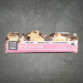 WHISK & PIN ROCKY ROAD CHOCOLATE BAR 50G