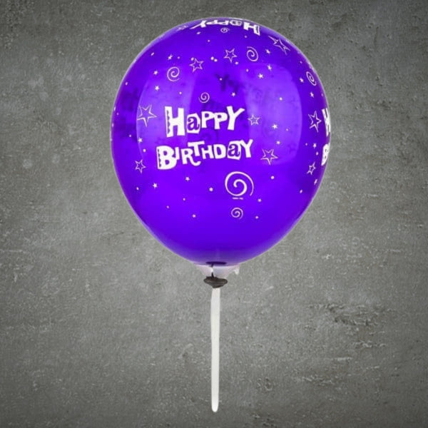 Purple Happy Birthday Balloon