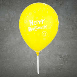 Yellow Happy Birthday Balloon