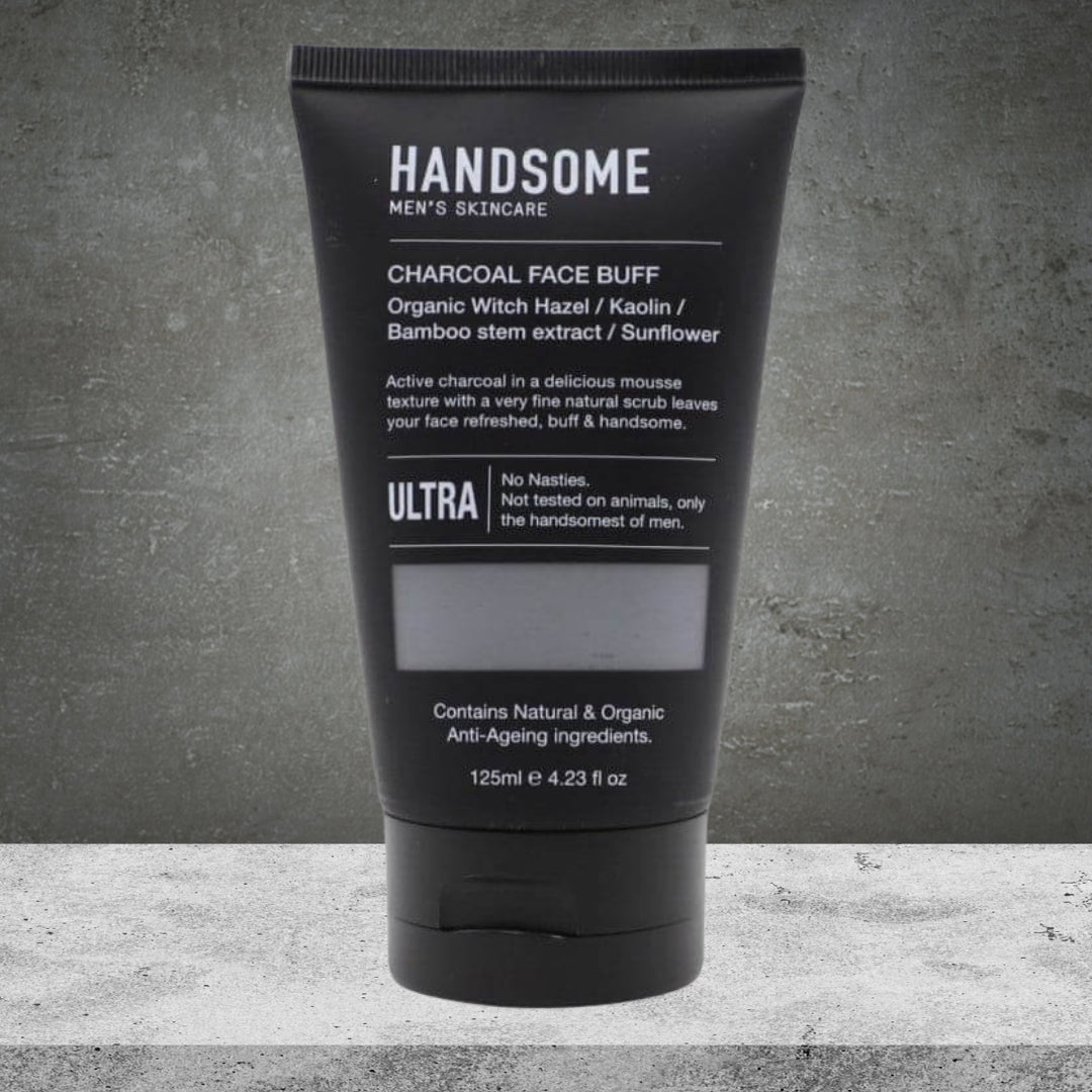 Handsome Men's Charcoal Face Buff 125ml