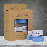 Emotion & Kids Blue/White Pram Clips
