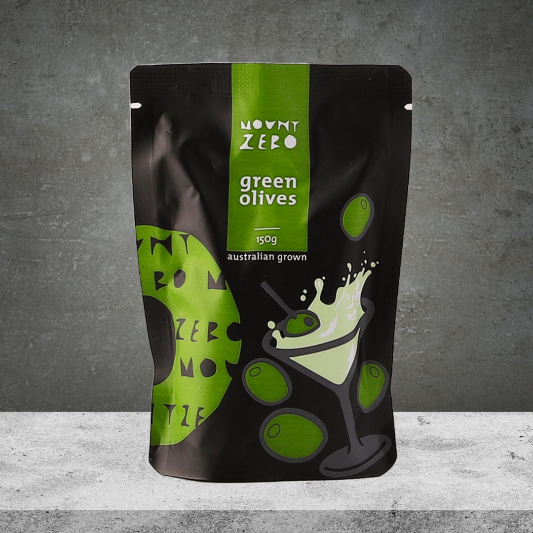 MOUNT ZERO OLIVES GREEN OLIVES IN BRINE 150G