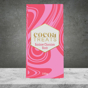 COCOA TREATS BELGIAN MILK CHOCOLATE RAINBOW 100G
