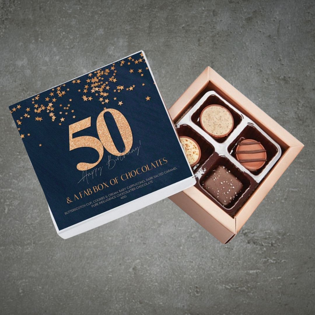 50th Birthday Pure Indulgence Choc Box 40g