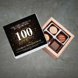 100th Birthday Pure Indulgence Choc Box 40g