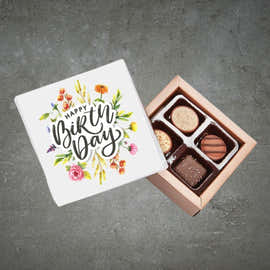 Happy Birthday Flowers Pure Indulgence Choc Box 40g