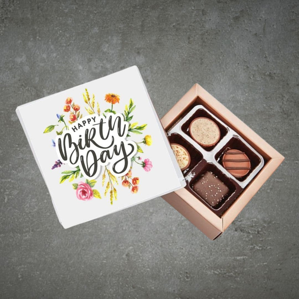 Happy Birthday Flowers Pure Indulgence Choc Box 40g