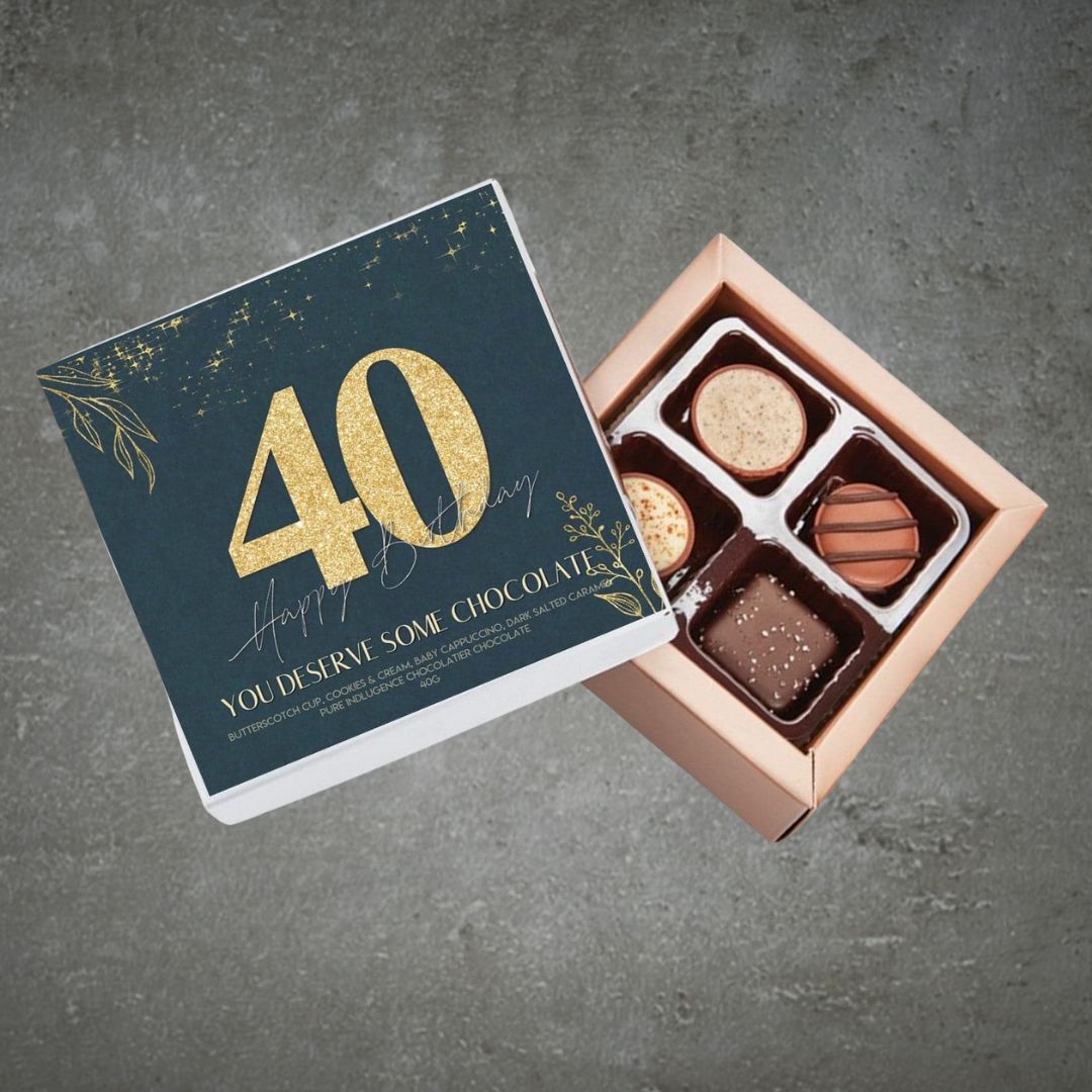 40th Birthday Pure Indulgence Choc Box 40g