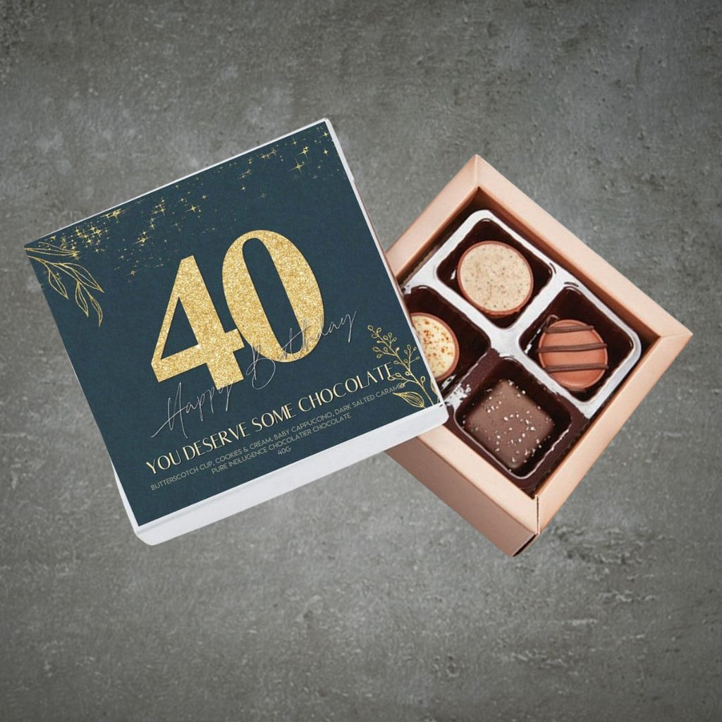 40th Birthday Pure Indulgence Choc Box 40g