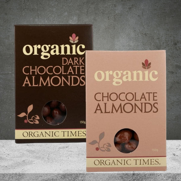 Organic Times Chocolate Coated Almonds 150g