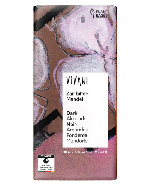 Vivani Organic Chocolate Dark Almonds 100g