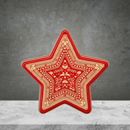 Valley Produce Co Luxury Festive Star Shortbread Tin 180g