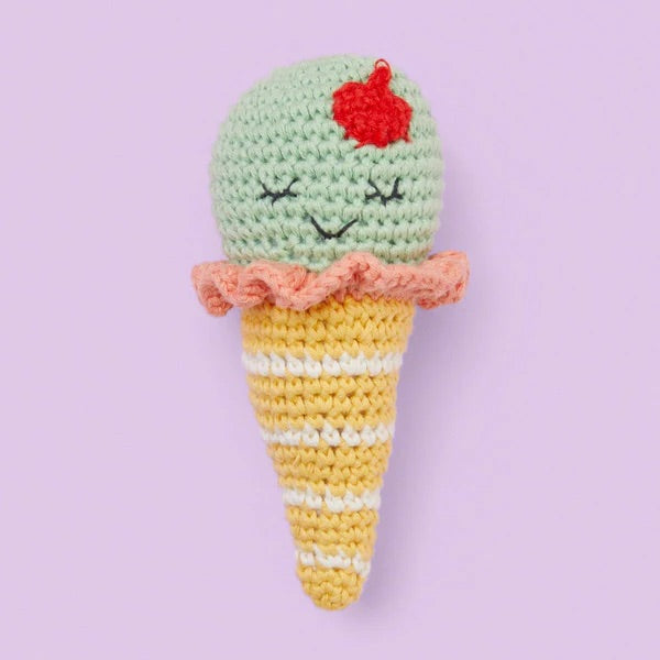 Weegoamigo Crochet Rattle - Isla Icecream