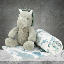 Weegoamigo Plush Toy & Blanket Roary McRllroy Dinosaur