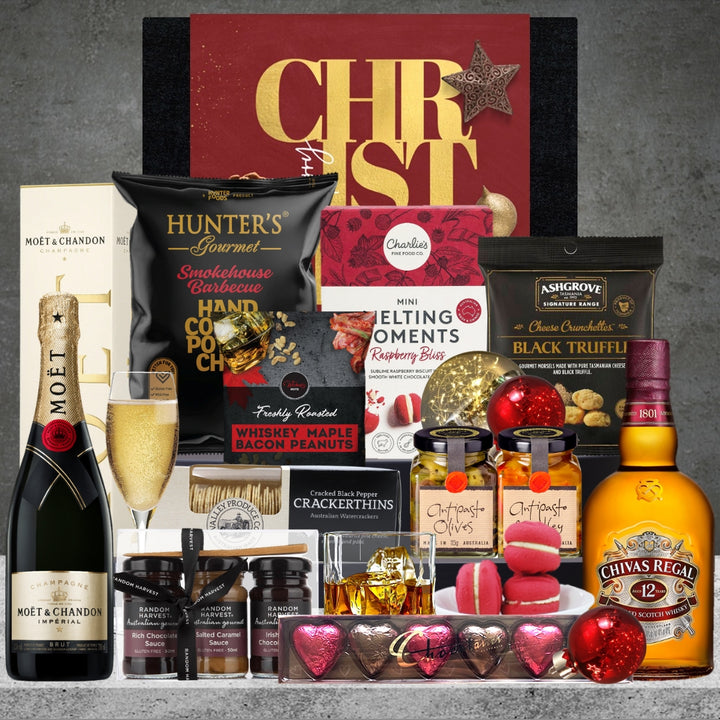 Whiskey & Champagne Christmas Hamper Featured Image