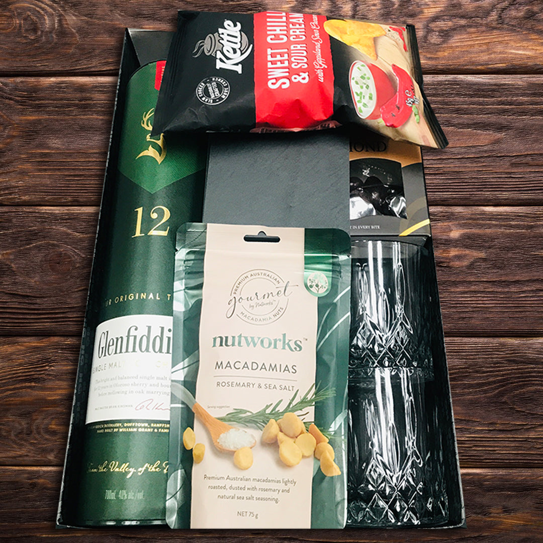 Whiskey Hamper Featuring Glenfiddich