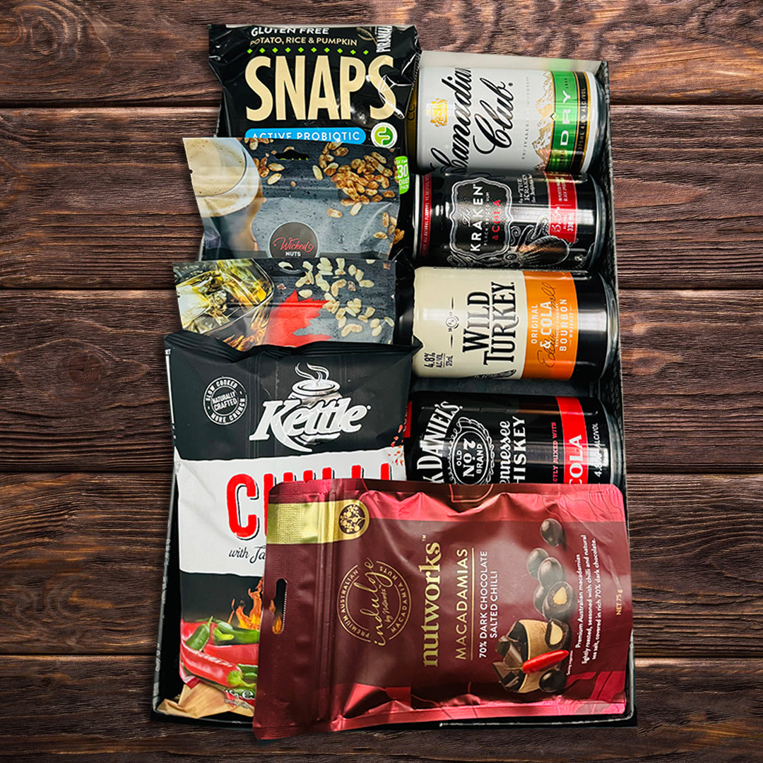 Whiskey & Rum Christmas Hamper For Him Ingredients