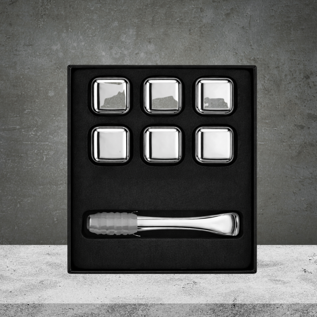 Whisky Stainless Steel Ice Cubes 6 Pcs