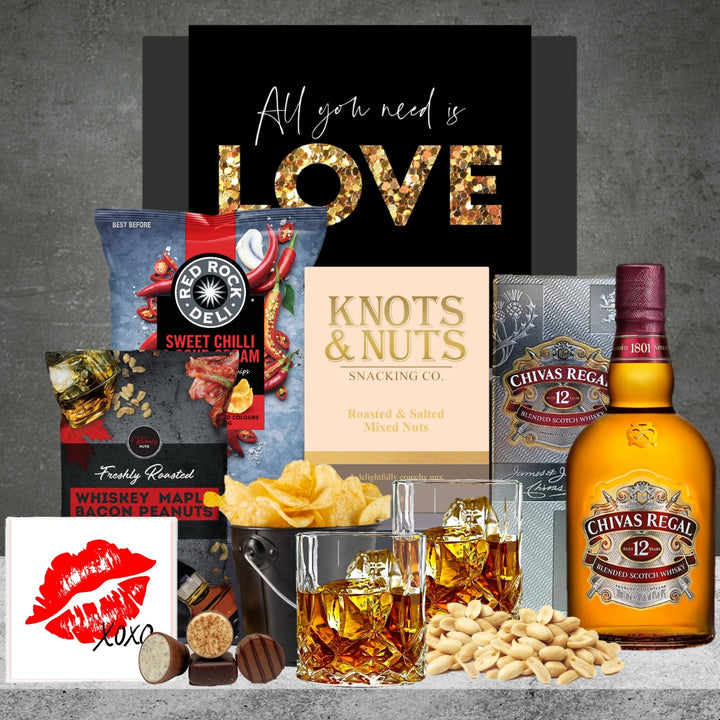 Whisky & Snack Valentines Hamper with Chivas Regal 700ml