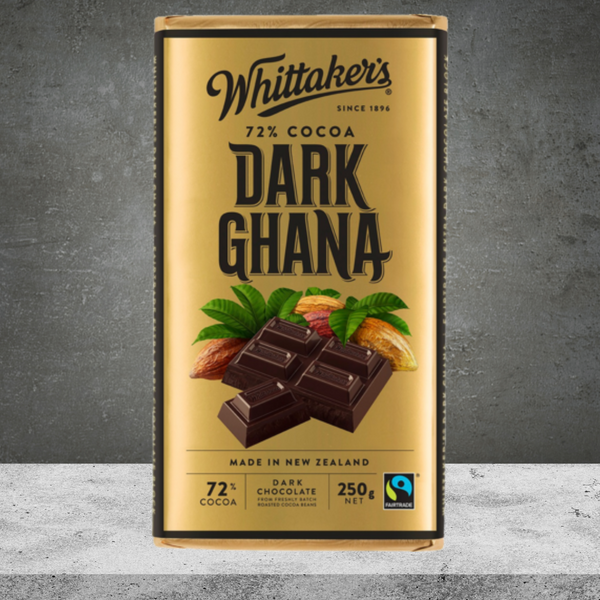 Whittakers Block Choc 72% Dark Ghana 250g