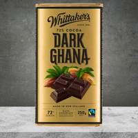 Whittakers Block Choc 72% Dark Ghana 250g