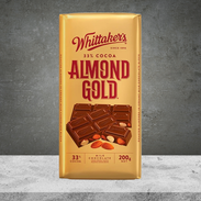 Whittakers Block Choc Almond Gold 200g