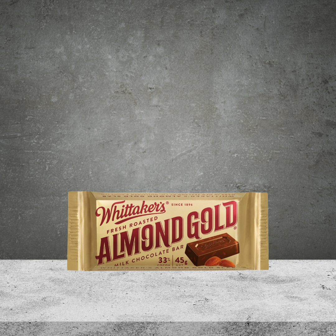 Whittakers Roasted Almond Gold Slab 50g