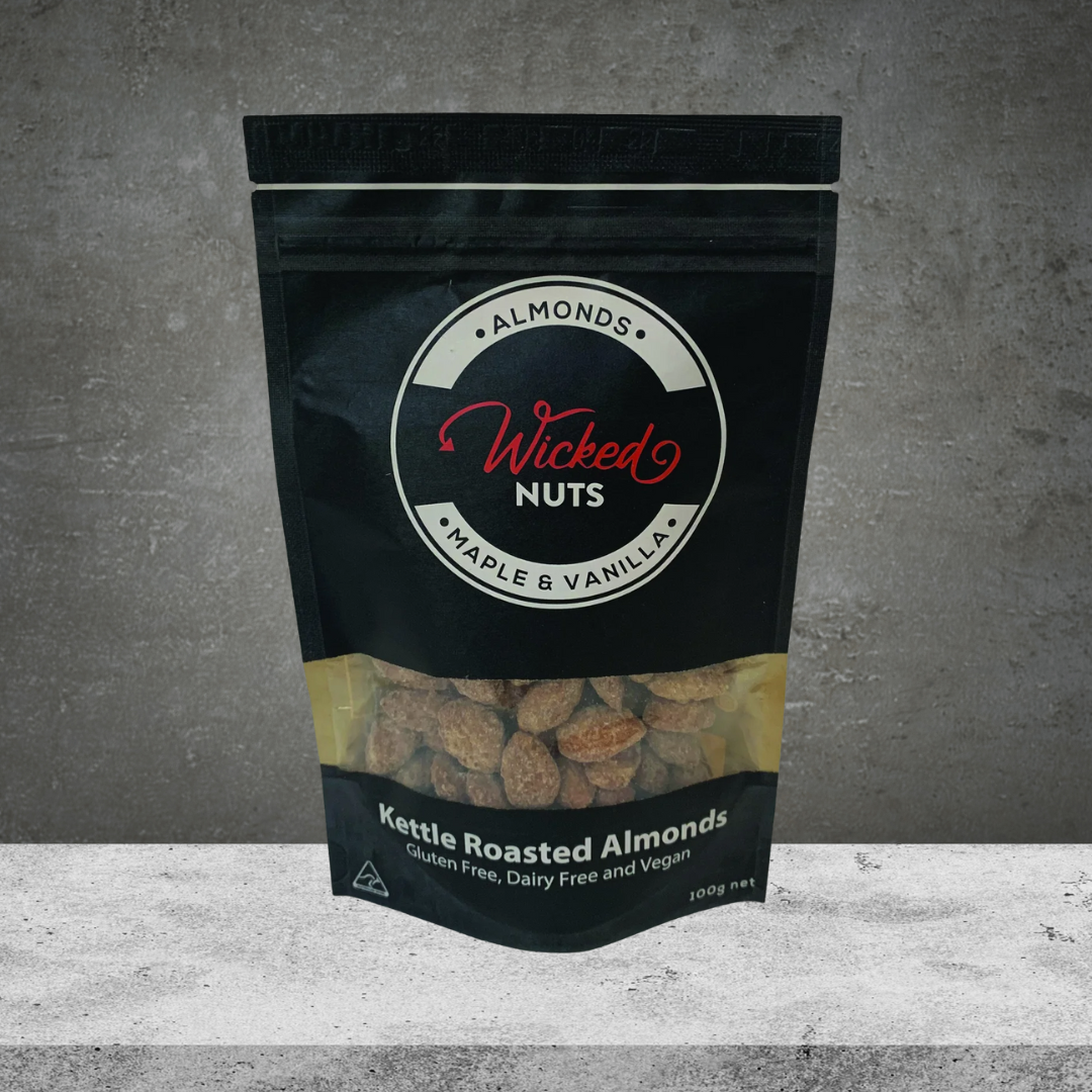 Wicked Nuts Maple Vanilla Almonds Craft Nuts 100g