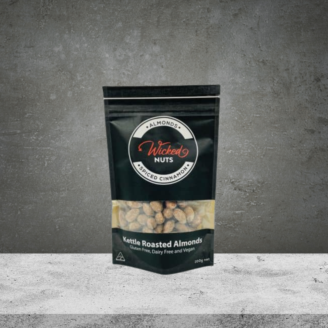 Wicked Nuts Spiced Cinnamon Almonds Craft Nuts 100g