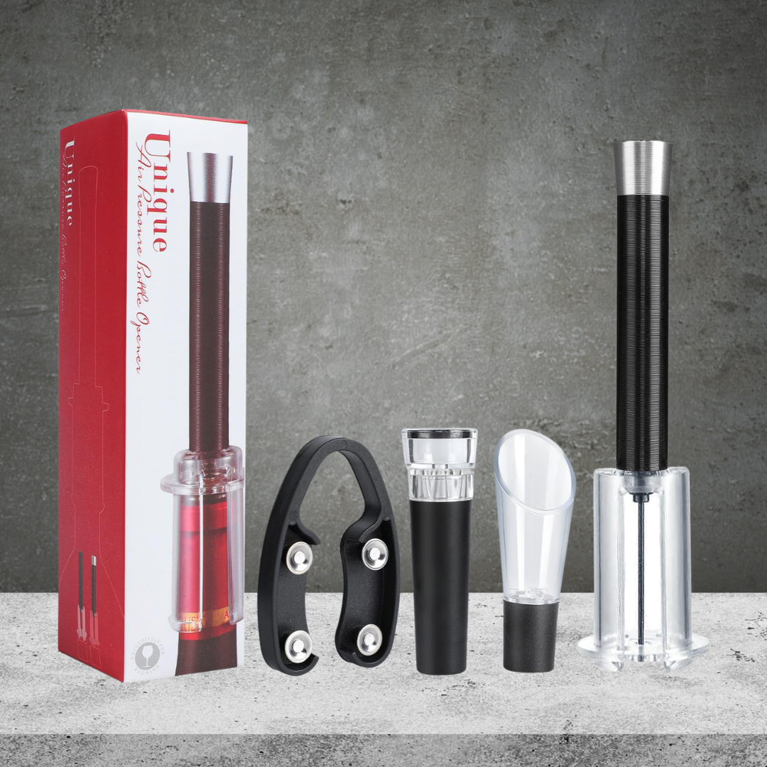 Wine Bottle Opener And Pourer Set