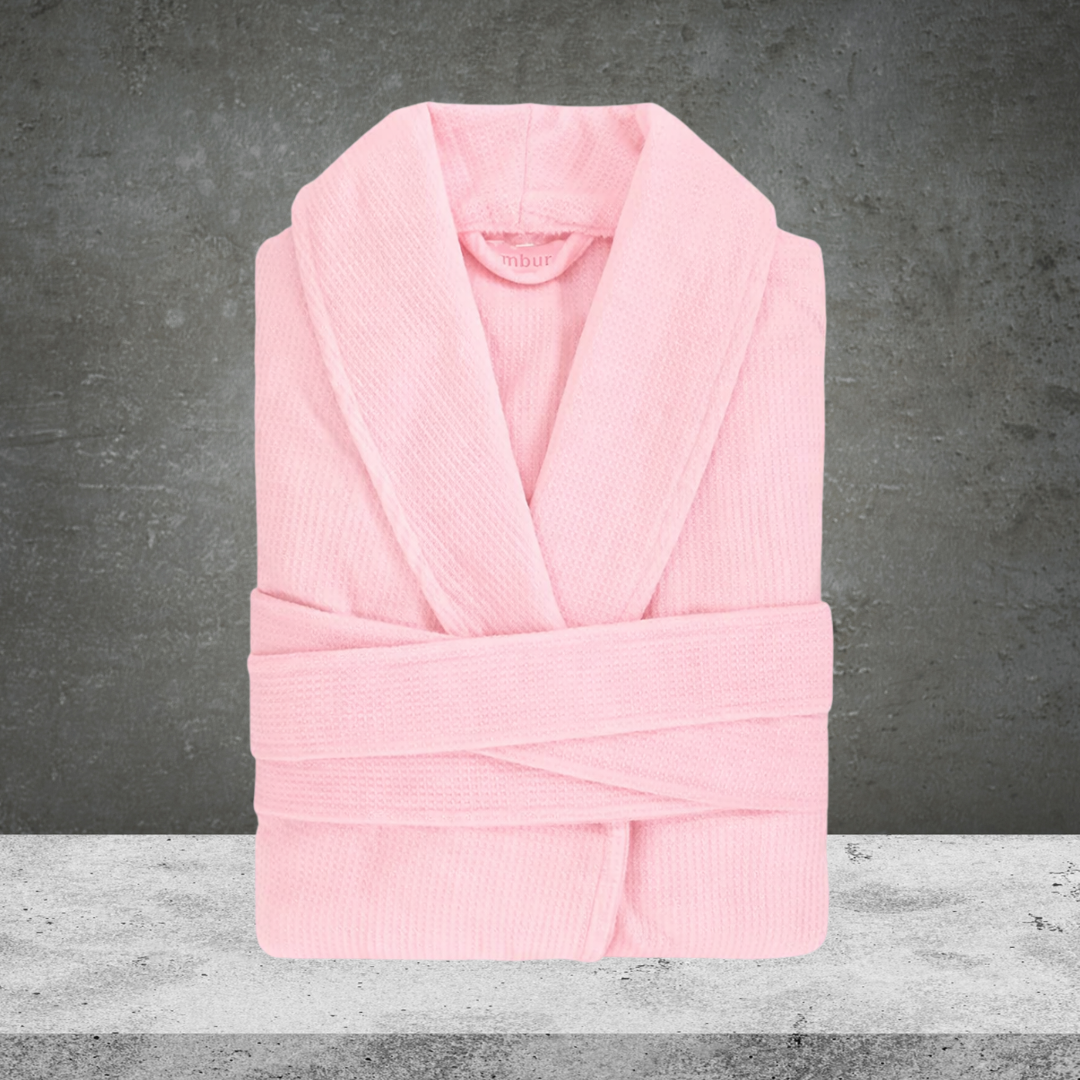 Women's Waffle Knit Robe - Blush Pink