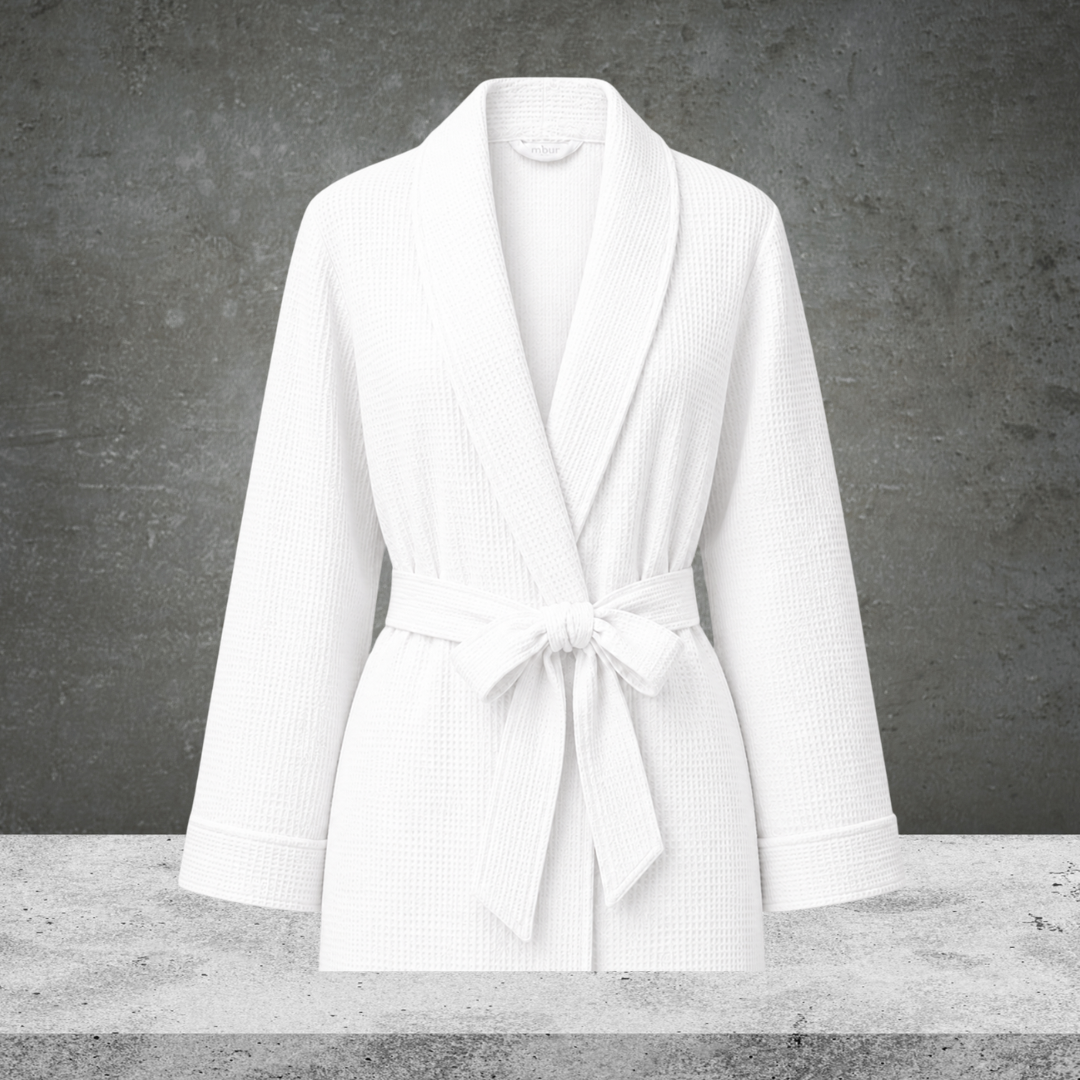 Women's Waffle Knit Robe - White
