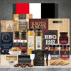 Australian AFL BBQ hamper with gourmet snacks and chocolates