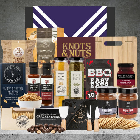 AFL BBQ hamper with gourmet snacks for birthdays and special occasions