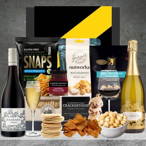 The AFL Wine Combo Hamper presented as a wine gift