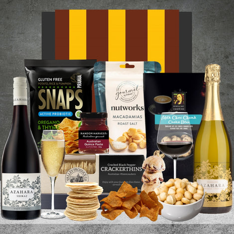 The AFL Wine Combo Hamper featuring a curated wine selection